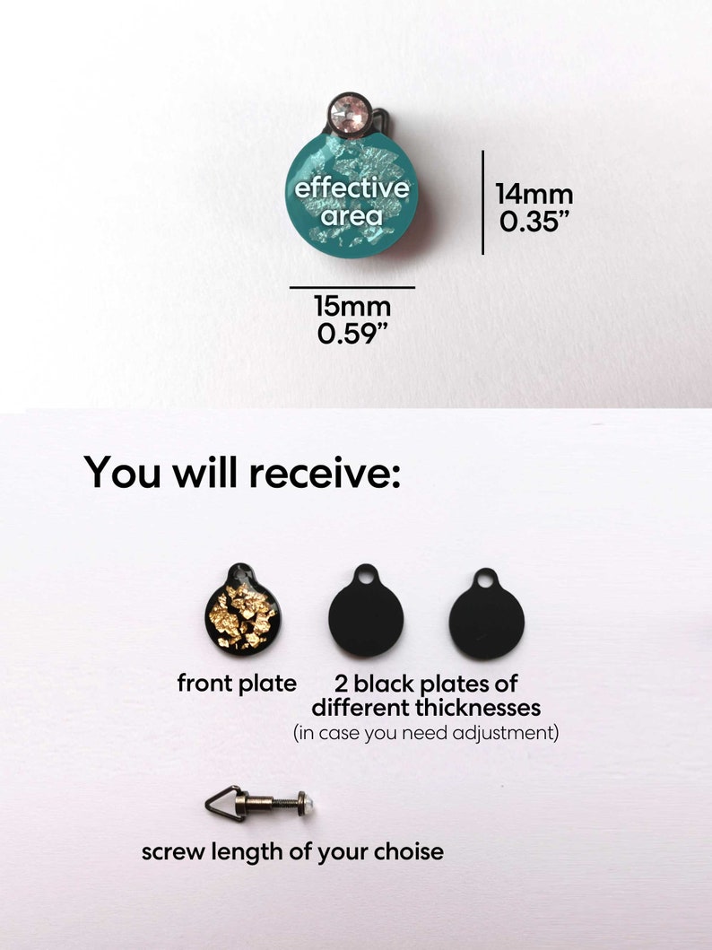 15mm 0.59 Keloid Earring Compression. Pressure Keloid Clips. Keloid