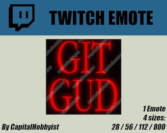 GIT GUD Emote | Dark Souls | FromSoft | FromSoftware | Twitch Emote | Designed for Twitch, Discord & Streamers