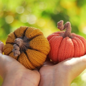 Crochet pumpkin pattern PDF in Eng, size 3.5, Halloween and Thanksgiving Crochet Pumpkin Decor Pattern, amigurumi pumpkin tutorial image 4