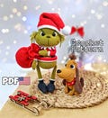 Crochet Pattern Christmas green villain and dog Amigurumi Green villain Crochet Green Elf Christmas Green villain and dog Max Pattern in ENG
