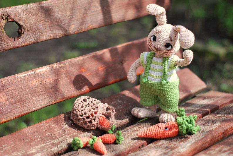 Wzór szydełkowy Bunny Rabbit/szydełkowy króliczek amigurumi wzór PDF w Eng/Amigurumi Easter Rabbit/Słodkie zwierzęta wzór/wzór Easter Bunny zdjęcie 4