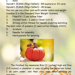 Crochet pumpkin pattern PDF in Eng, size 3.5, Halloween and Thanksgiving Crochet Pumpkin Decor Pattern, amigurumi pumpkin tutorial image 10