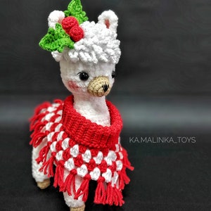 Crochet Christmas Alpaca, Amigurumi Cute Llama Pattern, Crochet Alpaca, Christmas Pattern Llama, Pattern in ENG, Amigurumi Alpaca Pattern image 6