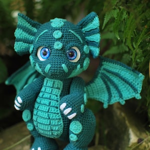 Crochet dragon pattern PDF in Eng, amigurumi dragon crochet toy pattern, crochet dino pattern, Crochet Amigurumi Dragon, amigurumi Dinosaur image 4