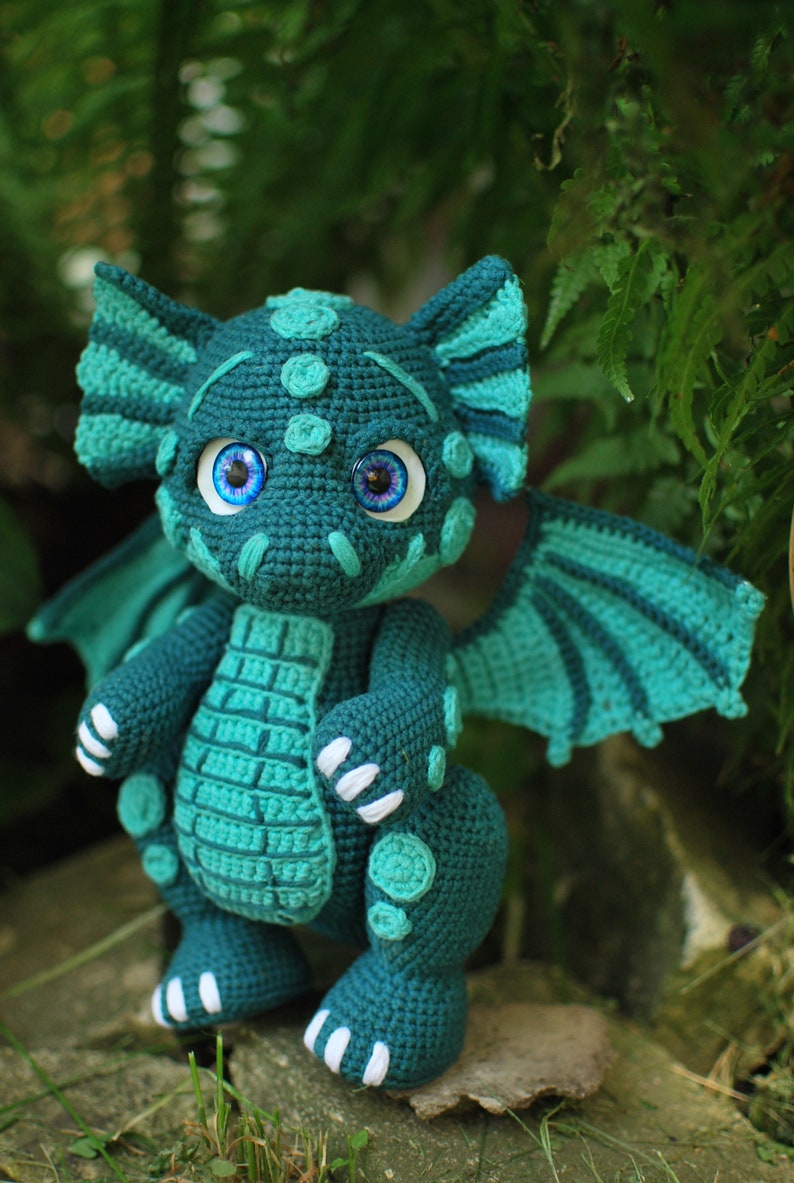 Crochet dragon pattern PDF in Eng, amigurumi dragon crochet toy pattern, crochet dino pattern, Crochet Amigurumi Dragon, amigurumi Dinosaur image 4