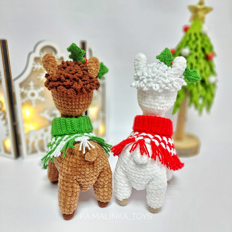Crochet Christmas Alpaca, Amigurumi Cute Llama Pattern, Crochet Alpaca, Christmas Pattern Llama, Pattern in ENG, Amigurumi Alpaca Pattern image 9