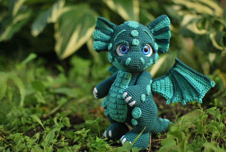 Crochet dragon pattern PDF in Eng, amigurumi dragon crochet toy pattern, crochet dino pattern, Crochet Amigurumi Dragon, amigurumi Dinosaur image 8