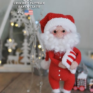 Virkat jultomtemönster: Amigurumi Christmas Doll (PDF-mönster)