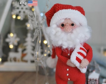 Patron père Noël au crochet : poupée de Noël Amigurumi (Patron PDF)