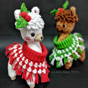 Crochet Christmas Alpaca, Amigurumi Cute Llama Pattern, Crochet Alpaca, Christmas Pattern Llama, Pattern in ENG, Amigurumi Alpaca Pattern image 10