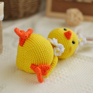 Crochet pattern Chicken PDF in Eng, Easter chicken crochet pattern. Amigurumi chicken easter pattern, chick with bunny ears easter pattern image 9