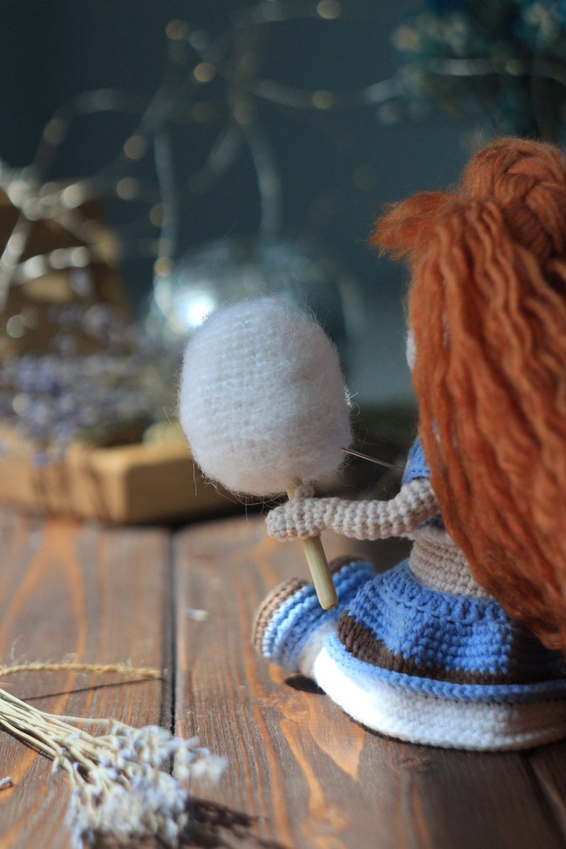 Simpatica bambola Caramelka dai capelli rossi all'uncinetto con vestiti rimovibili, modello per bambola all'uncinetto, tutorial per bambola amigurumi, modello PDF inglese immagine 8