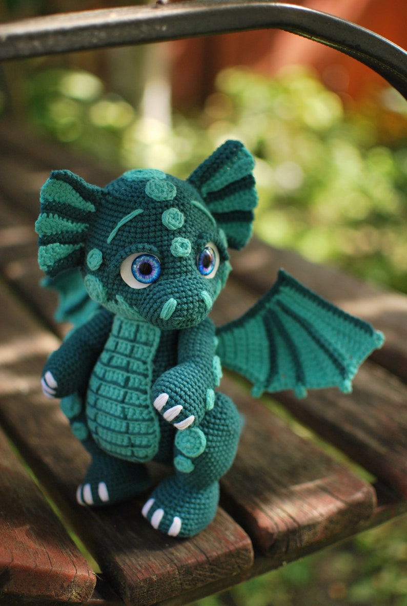 Crochet dragon pattern PDF in Eng, amigurumi dragon crochet toy pattern, crochet dino pattern, Crochet Amigurumi Dragon, amigurumi Dinosaur image 6