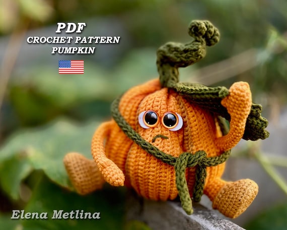 Halloween crochet pumpkin amigurumi pattern PDF Eng diy gift amigurumi Halloween decor amigurumi pumpkin crochet decorative toys pattern