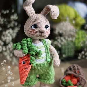 Wzór szydełkowy Bunny Rabbit/szydełkowy króliczek amigurumi wzór PDF w Eng/Amigurumi Easter Rabbit/Słodkie zwierzęta wzór/wzór Easter Bunny zdjęcie 3