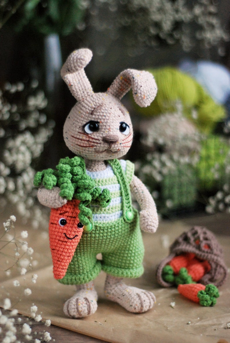 Wzór szydełkowy Bunny Rabbit/szydełkowy króliczek amigurumi wzór PDF w Eng/Amigurumi Easter Rabbit/Słodkie zwierzęta wzór/wzór Easter Bunny zdjęcie 3