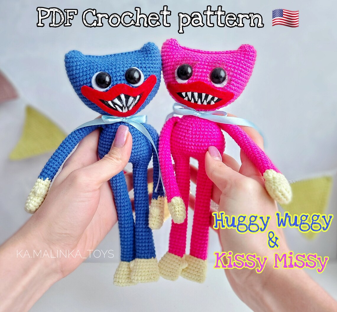 HUGGY WUGGY English Crochet Pattern Poppy Playtime Toys Etsy Canada