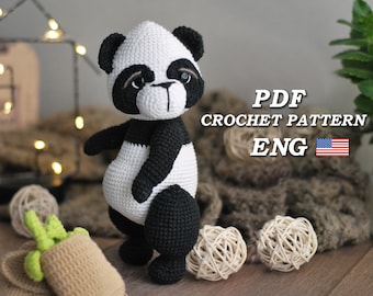 Amigurumi Crochet Panda Pattern: DIY Stuffed Animal Toy (PDF)