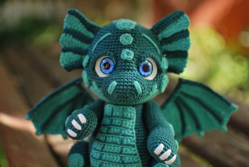 Crochet dragon pattern PDF in Eng, amigurumi dragon crochet toy pattern, crochet dino pattern, Crochet Amigurumi Dragon, amigurumi Dinosaur image 3