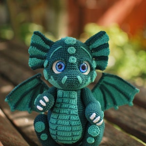 Crochet dragon pattern PDF in Eng, amigurumi dragon crochet toy pattern, crochet dino pattern, Crochet Amigurumi Dragon, amigurumi Dinosaur image 5