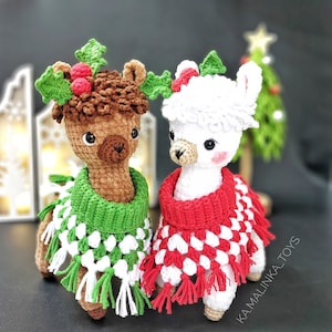 Crochet Christmas Alpaca, Amigurumi Cute Llama Pattern, Crochet Alpaca, Christmas Pattern Llama, Pattern in ENG, Amigurumi Alpaca Pattern image 8