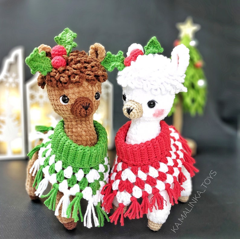 Crochet Christmas Alpaca, Amigurumi Cute Llama Pattern, Crochet Alpaca, Christmas Pattern Llama, Pattern in ENG, Amigurumi Alpaca Pattern image 8