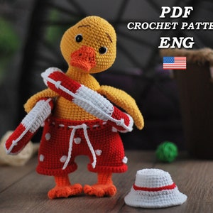 Goose crochet pattern. Amigurumi goose pattern PDF in Eng. Easter Goose crochet pattern, Duck Amigurumi, Crochet goose pattern, crochet duck