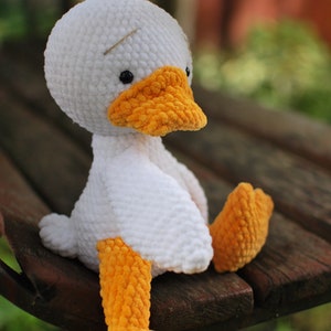 Crochet Goose pattern Amigurumi goose in scarf and with chamomile piush pattern PDF in Eng/Rr Easter Goose crochet toy pattern Crochet duck image 9