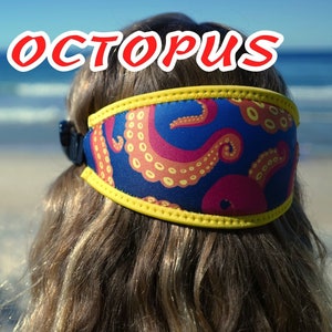 Octopus Dive Mask Tamer | Unique Artistic Sea Animal Design | Comfortable Cover | Protective Slap Strap | Diving Accessory Snorkel Ocean