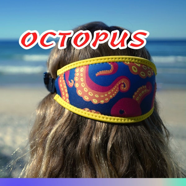 Octopus Dive Mask Tamer | Unique Artistic Sea Animal Design | Comfortable Cover | Protective Slap Strap | Diving Accessory Snorkel Ocean