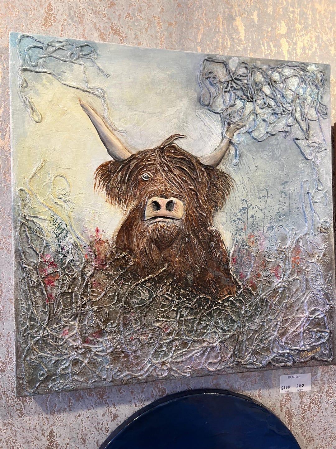 View of Painting With Modeling Paste - Etsy