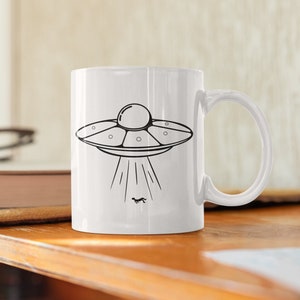 UFO Abduction Design, SVG & PNG files, instant download, hand drawn, for commercial use, Cricut, etc