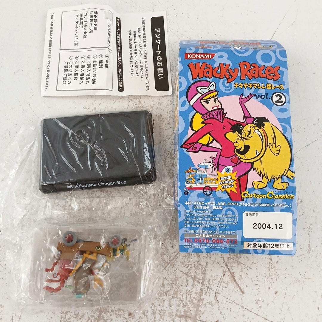 Wacky Races Volume 2 Konami Wacky Races Vol.2 Arkansas Chugga-bug #8 Figure W/ Box Japan ...