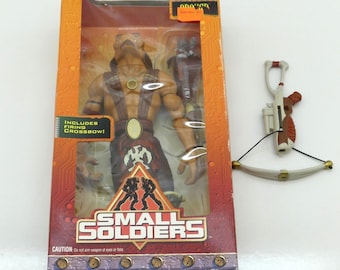 Figurka łucznika Small Soldiers z kuszą, rocznik 1998, kompletna zabawka