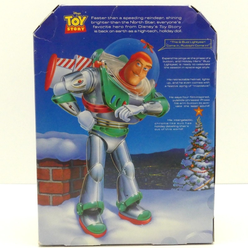 Vintage 1998 Disney Toy Story Buzz Lightyear Holiday Hero Talking Figure image 3