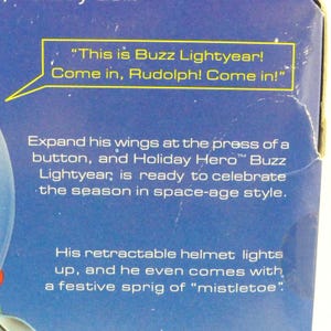 Vintage 1998 Disney Toy Story Buzz Lightyear Holiday Hero Talking Figure image 16