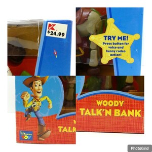 Thinkway Disney Pixar Toy Story 2 Woody Talk’n Bank Figure w/ Original Box image 7