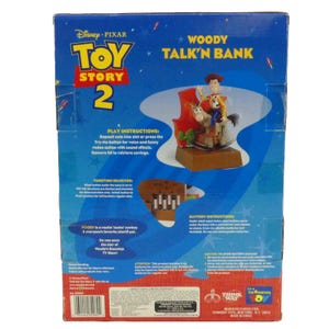 Thinkway Disney Pixar Toy Story 2 Woody Talk’n Bank Figure w/ Original Box image 3