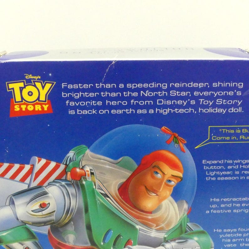 Vintage 1998 Disney Toy Story Buzz Lightyear Holiday Hero Talking Figure image 15