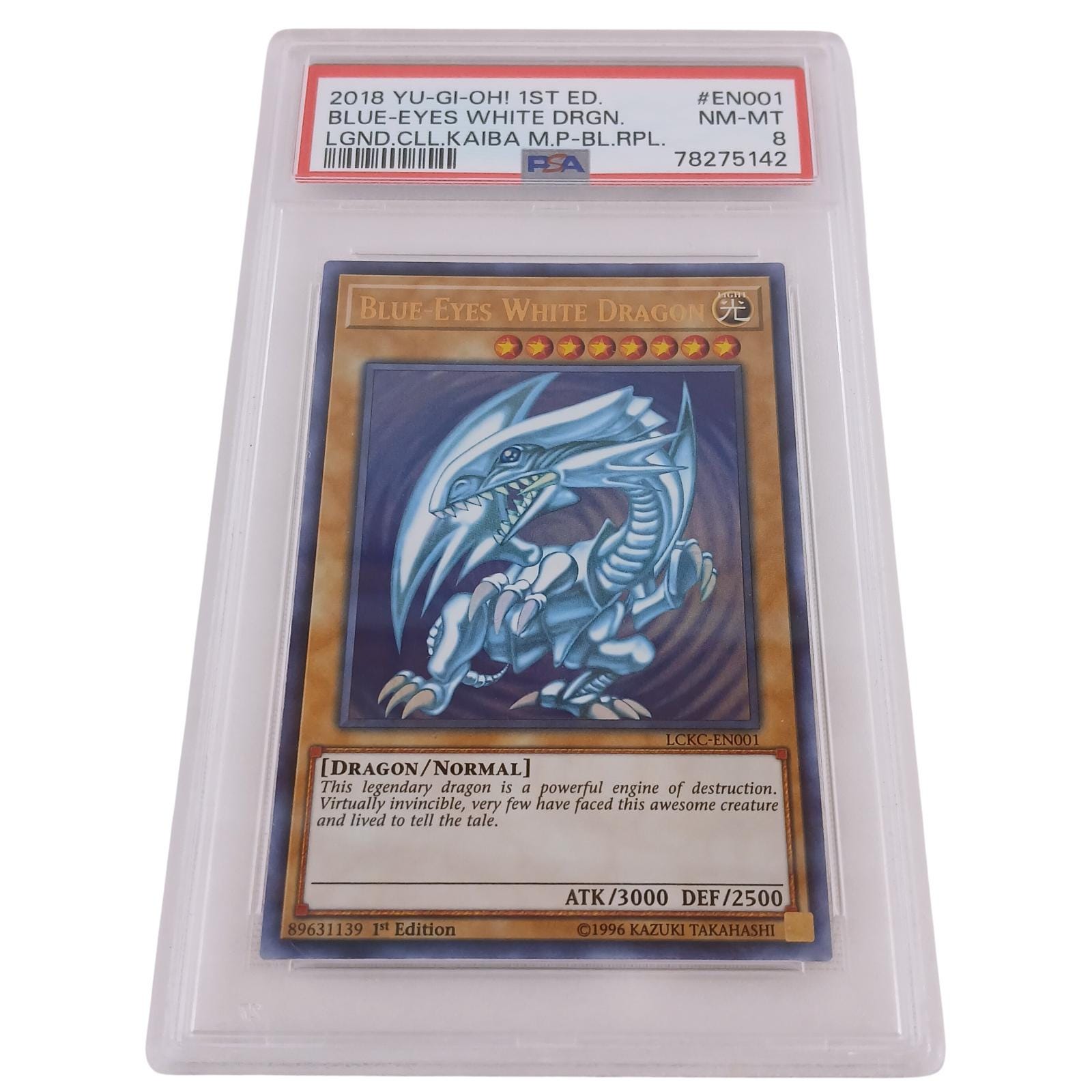 ブルーアイズ・ホワイト・ドラゴン PSA 8 DPKB-EN001 PSA 8 - Yu-Gi-Oh Card - LOB-001 - BLUE EYES WHITE DRAGON