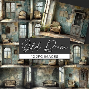 Vintage Room Backdrop, Antique House Background, Country Home Scene, Abandoned House Junk Journal, Morning Textures, Window Sunlight Pages