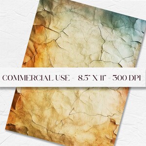 Torn Vintage Paper Textures, Rustic Cracked Page Overlays, Printable ...