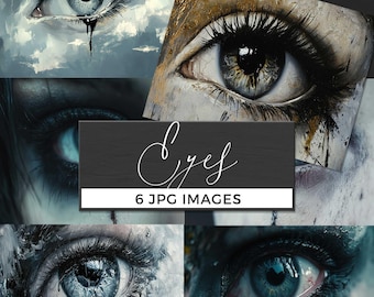 Surreal Emotional Eye Art, Close-Up Iris Digital Print, Conceptual Moody Artwork, Fantasy Decor, Dark Aesthetic Wall Art