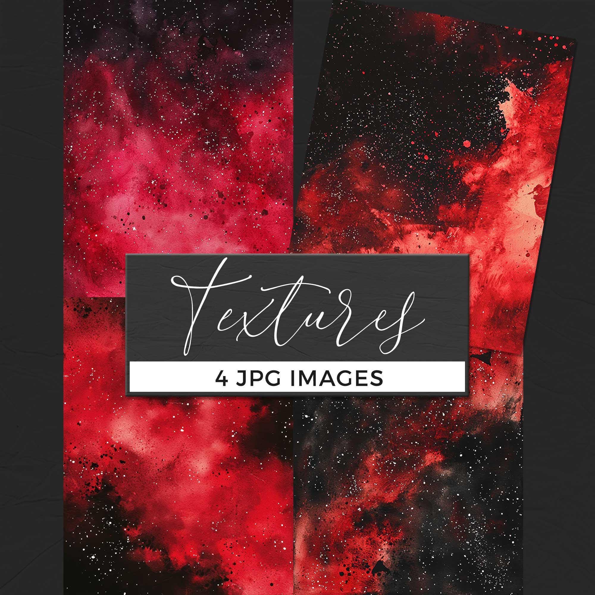 Black Red Texture Digital Download, Grunge Dark Papers, Distressed ...