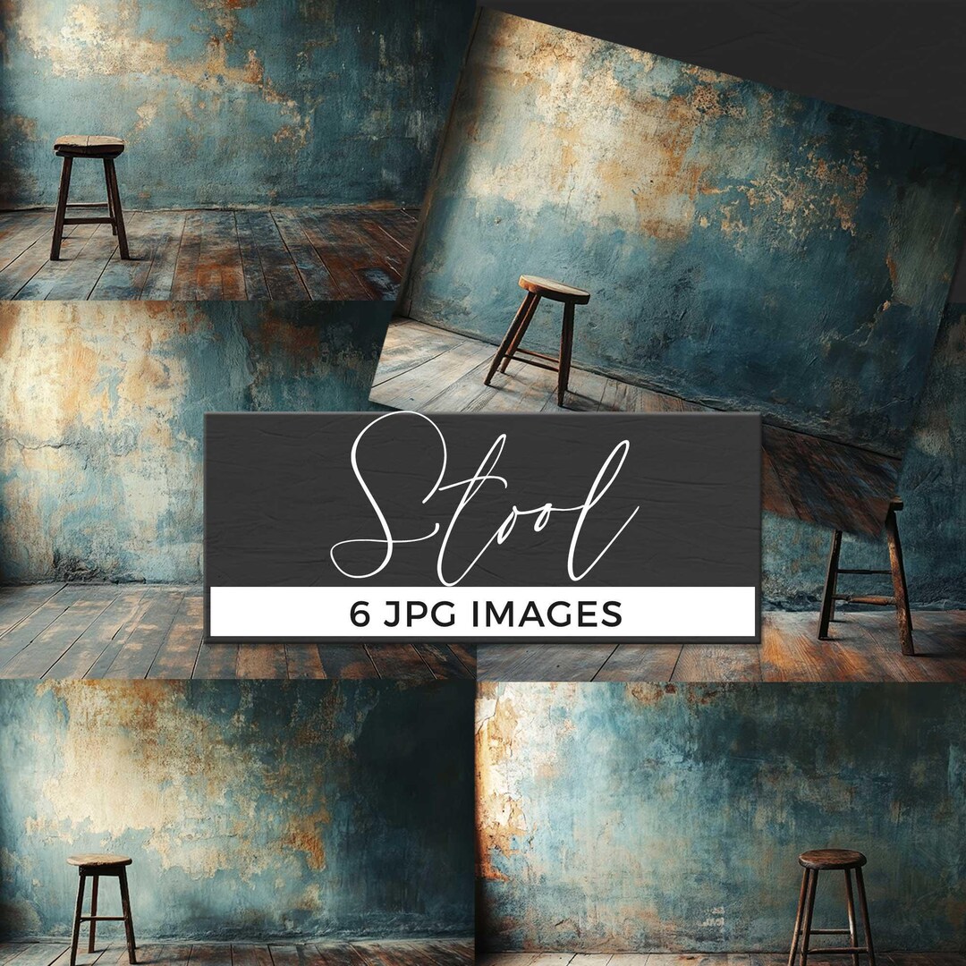 Stool Backdrop Old Stool Digital Art Backdrop, DOWNLOAD, Vintage Sunlit Room ...