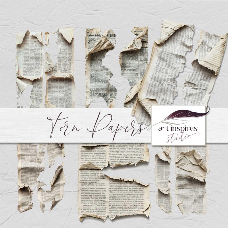 Torn Paper PNG Overlay, Vintage Ripped Newspaper, Isolated Crumpled ...