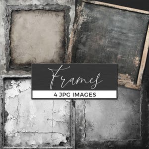 Grunge Frame Digital Backdrop, Vintage Distressed Photo Overlay, Dark Gothic Texture Background, Rustic Aesthetic Frame, Moody Art Frame