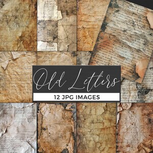 Vintage Handwritten Digital Paper, Aged Script Texture Background, Antique Grunge Printable for Scrapbooking & Journals