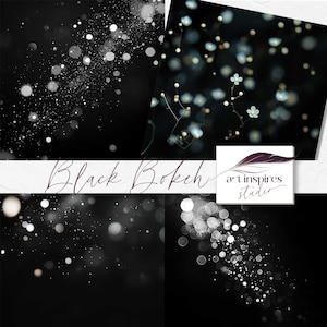 Arrière-plan numérique bokeh sombre, scène dramatique d'ombres et de lumières, toile de fond de lumières noires, texture cinématographique lugubre, esthétique de l'éclairage gothique