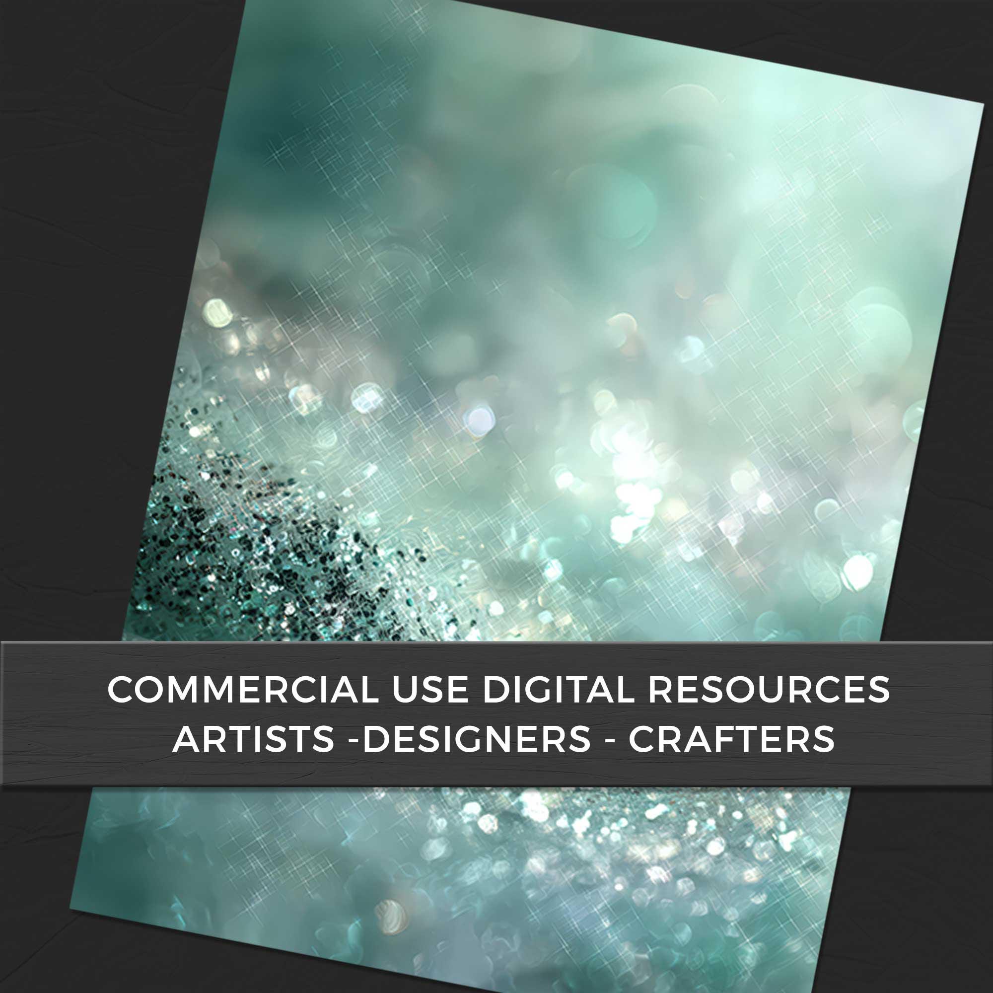 Shimmer Textuers Mint Green Sparkle Backgrounds, 6 JPG Glitter Digital Overlays, Teal ...